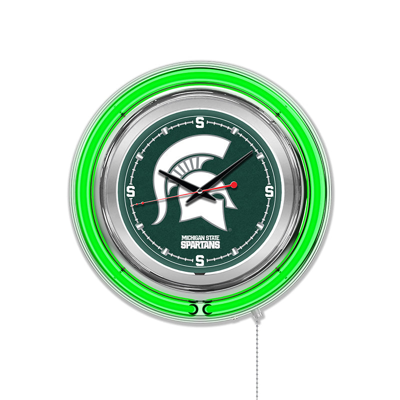 Holland Bar Stool Official Logo 15-inch Double Ring Neon Clock