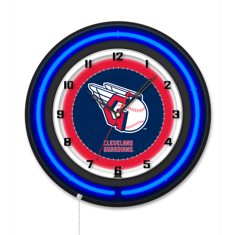 Holland Bar Stool Official Logo 19-inch Double Ring Neon Clock
