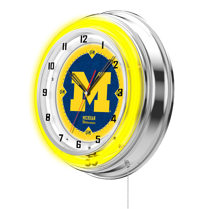 Holland Bar Stool Official Logo 19-inch Double Ring Neon Clock