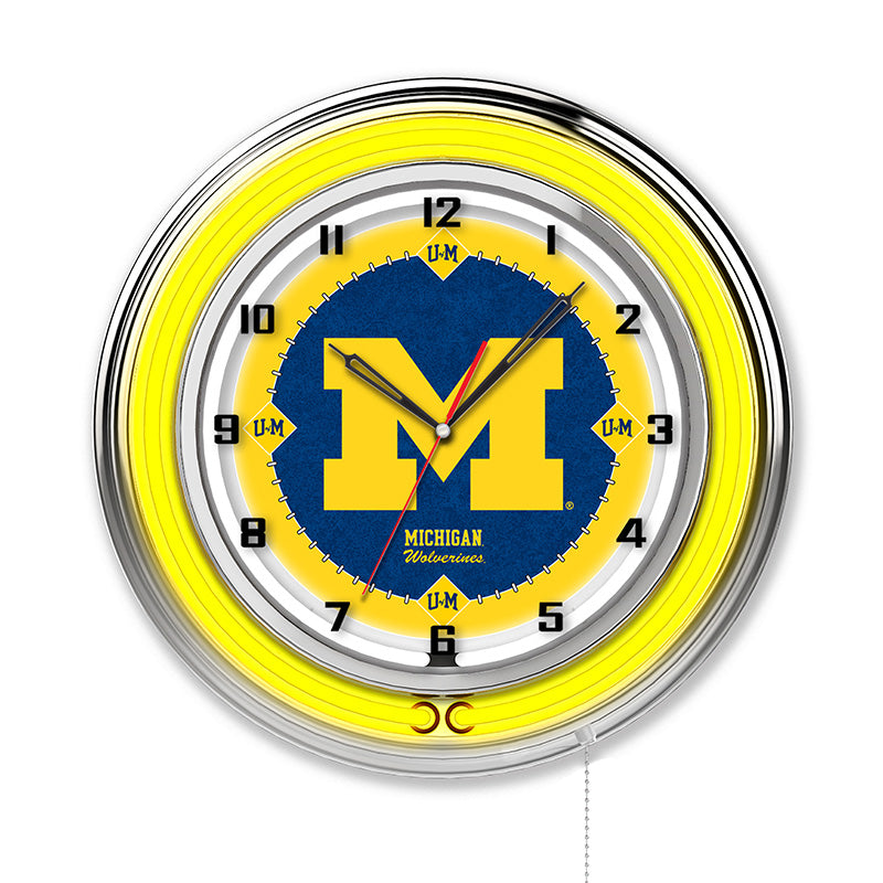 Holland Bar Stool Official Logo 19-inch Double Ring Neon Clock