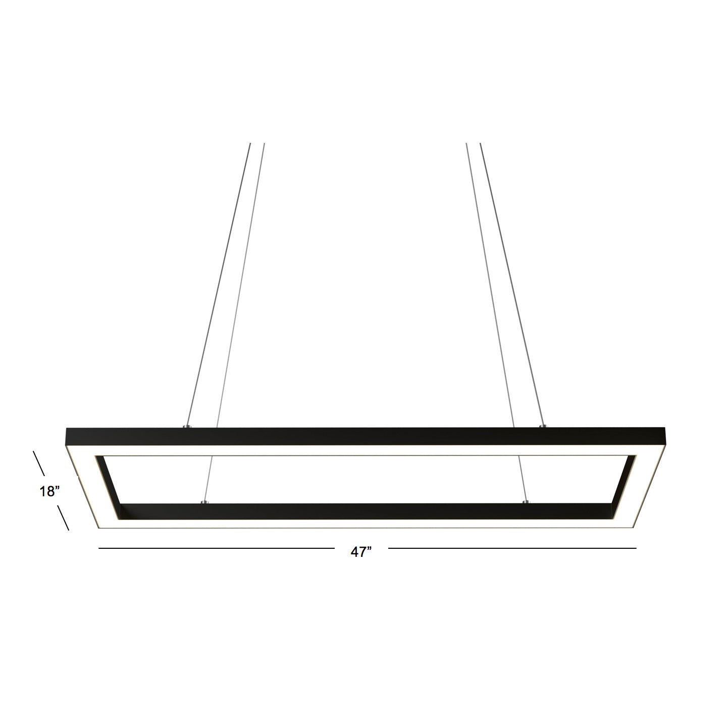 Ram Game Room - 47" LED Rectangular Game Table Light Fixture (LEDGM-48)