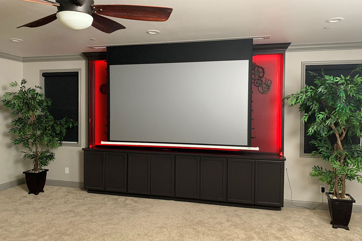 Elite Screens Evanesce Tab-Tension B Cinegrey 5D