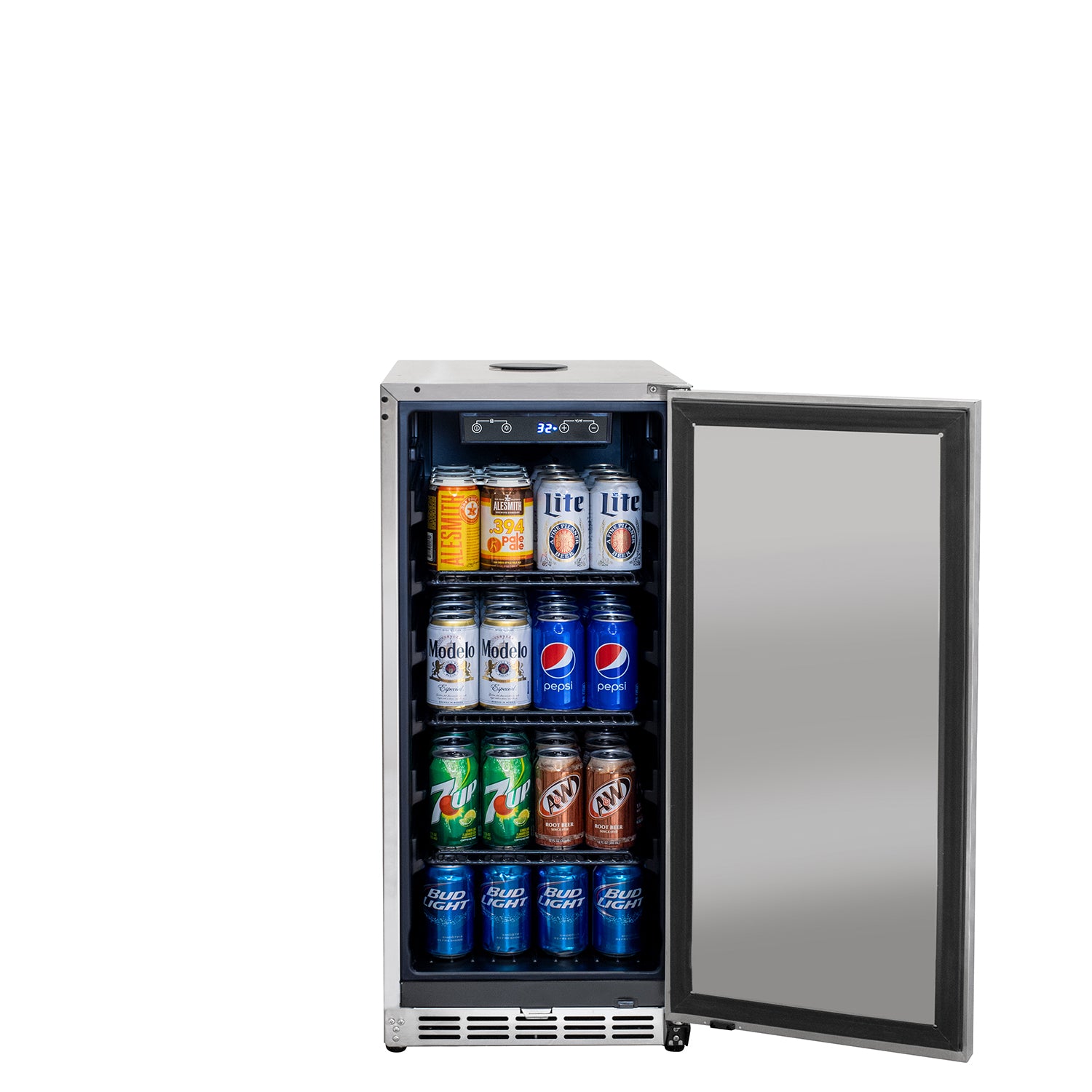 Kegco 15" Wide Outdoor Single Tap Stainless Steel Built-In Commercial Kegerator
