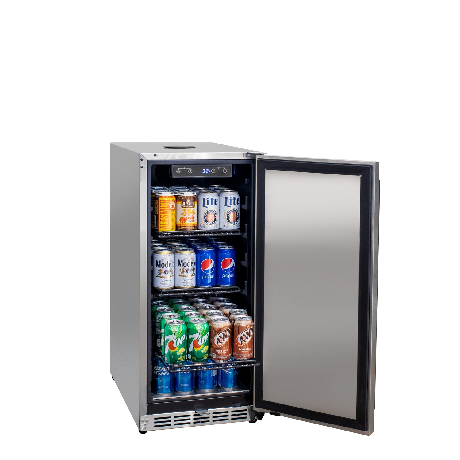 Kegco 15" Wide Outdoor Single Tap Stainless Steel Built-In Commercial Kegerator