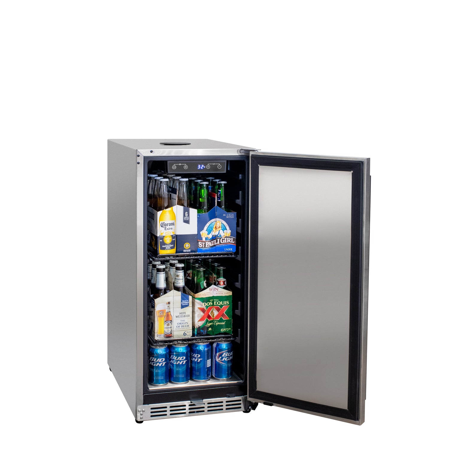 Kegco 15" Wide Outdoor Single Tap Stainless Steel Built-In Commercial Kegerator