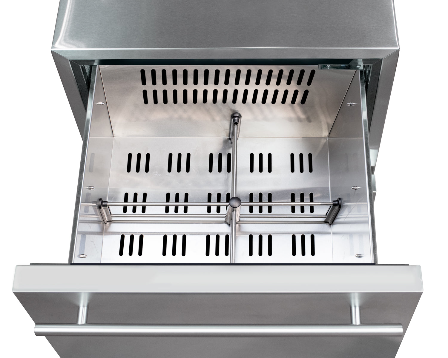Kegco 24" Wide Outdoor Built-In Stainless Steel Commercial Two-Drawer Refrigerator