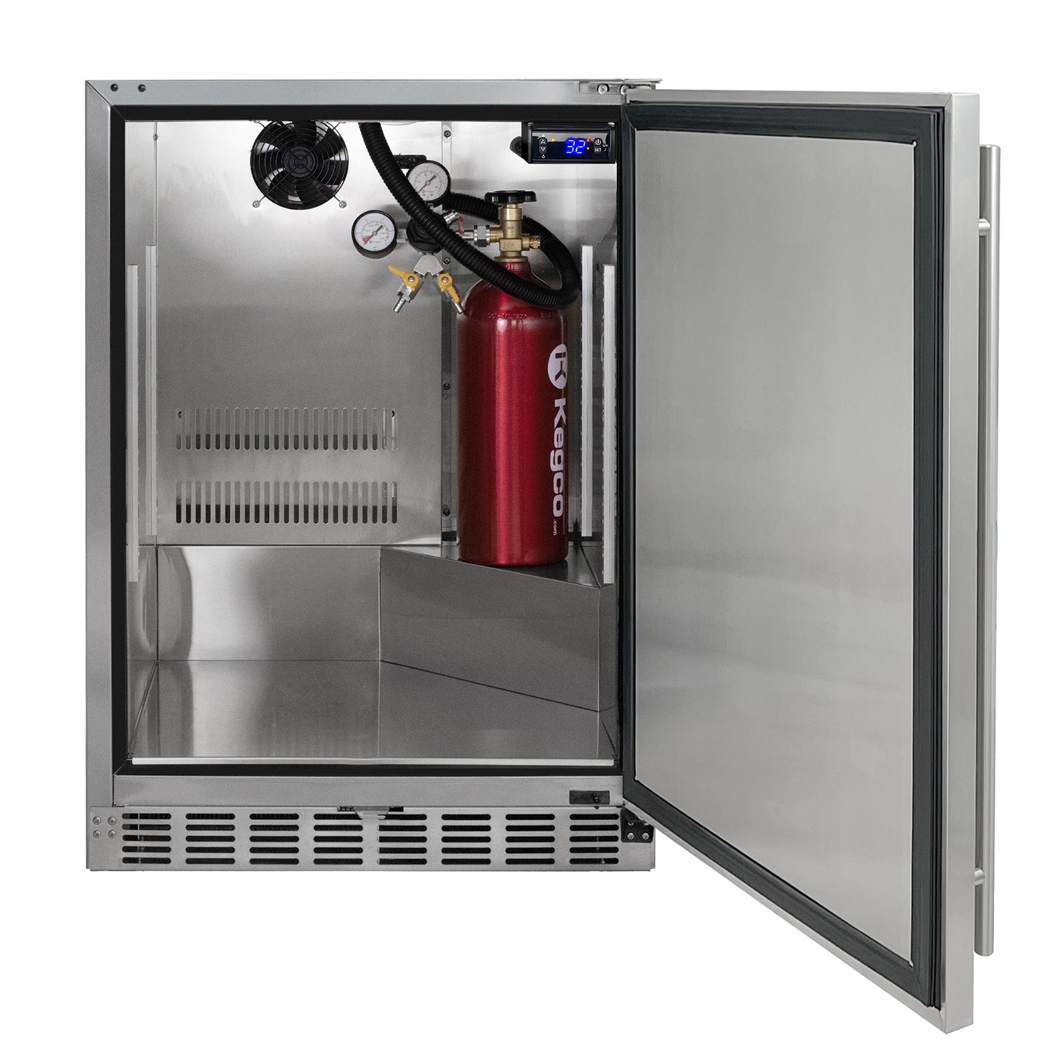 Kegco 24" Wide Outdoor Single Tap All Stainless Steel Built-In Kegerator with Kit - HK38SSU-1