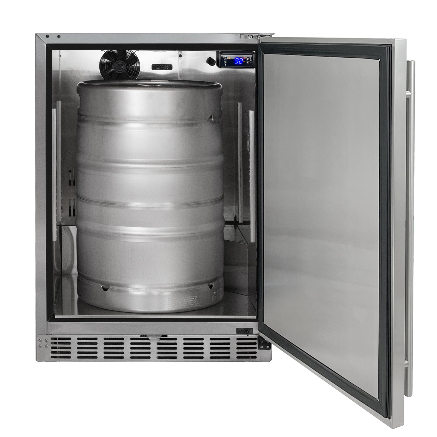 Kegco 24" Wide Outdoor Single Tap All Stainless Steel Built-In Kegerator with Kit - HK38SSU-1