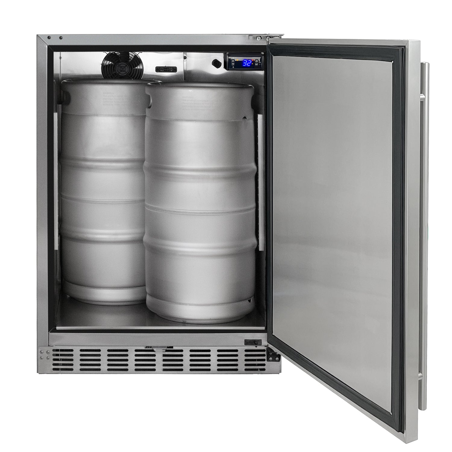 Kegco 24" Wide Outdoor Single Tap All Stainless Steel Built-In Kegerator with Kit - HK38SSU-1