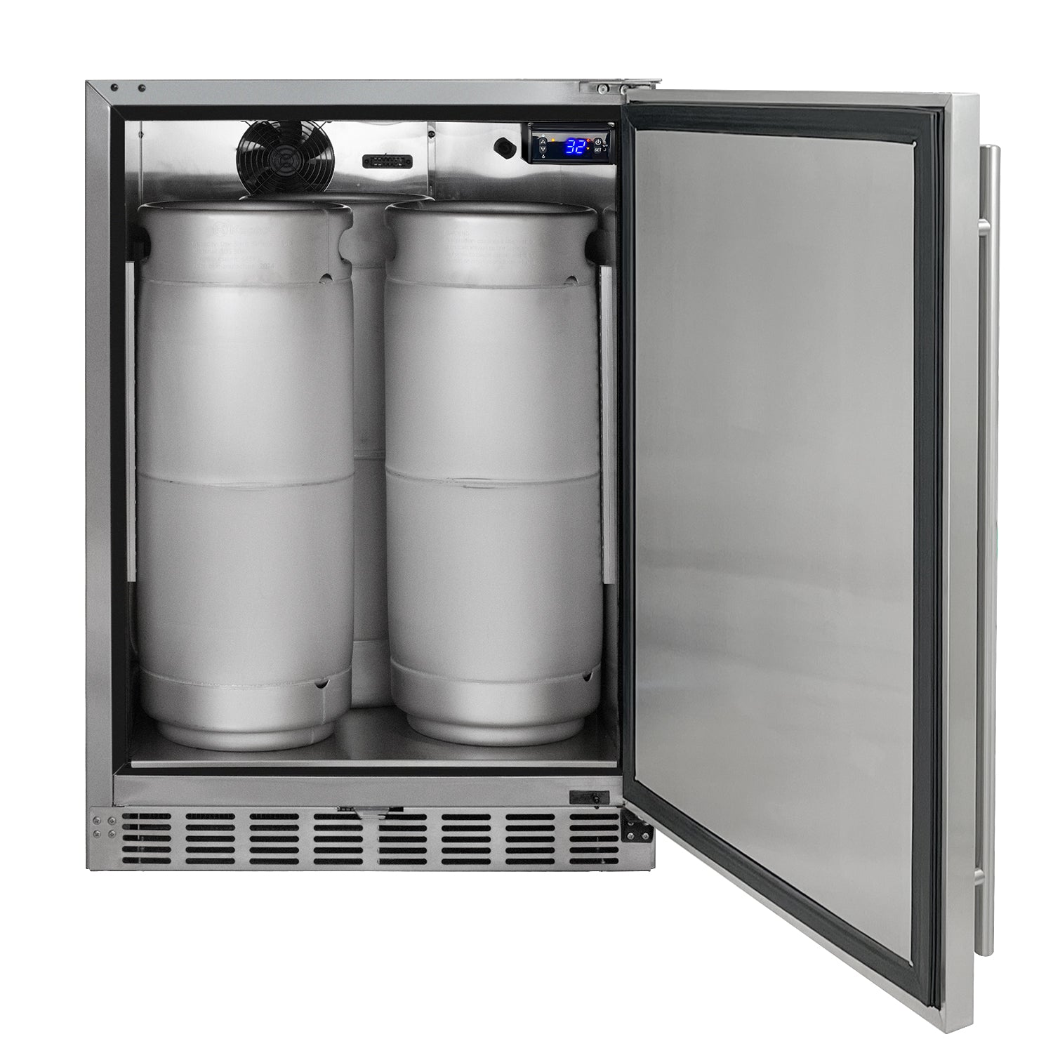 Kegco 24" Wide Outdoor Single Tap All Stainless Steel Built-In Kegerator with Kit - HK38SSU-1