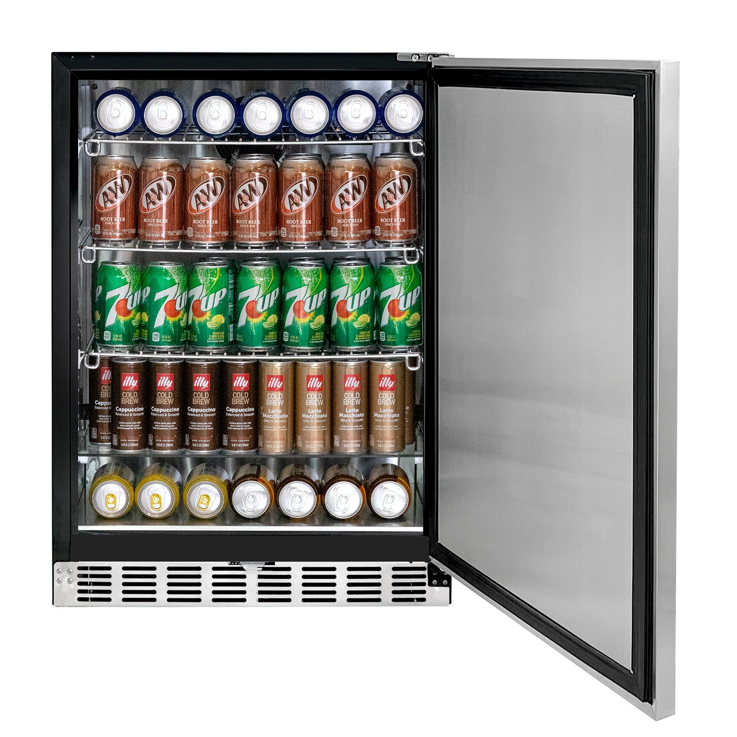 Kegco 24" Wide Single Tap Stainless Steel Built-In Right / Left Hinge ADA Kegerator with Kit - HK48BSA-1