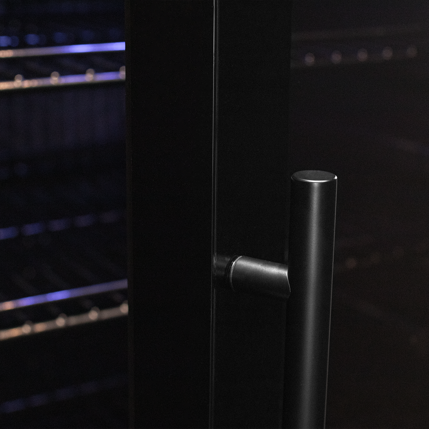 Allavino Contemporary 102 Bottle Single Zone Freestanding Wine Refrigerator with Black Glass Door - KWR102S-1BGR