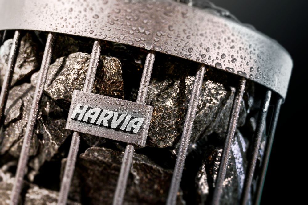 Harvia AC3040 Vulcanite Black Sauna Stones | 5-10cm | 20kg per Box