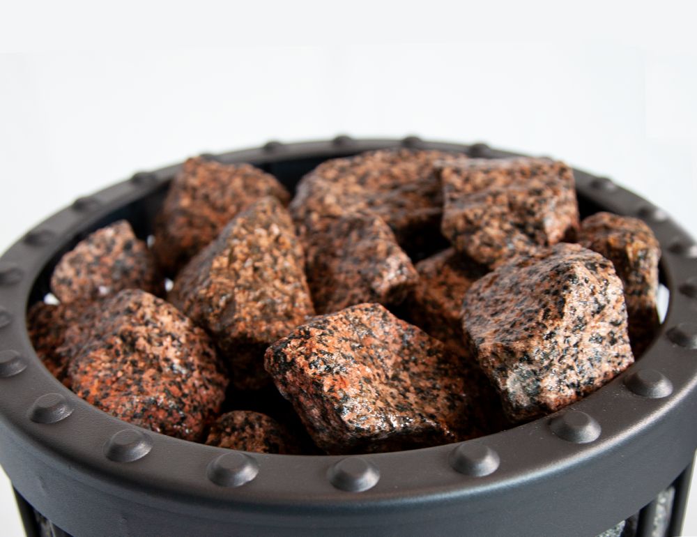 Harvia AC5000 Red Granite Decorative Sauna Stones | 5-10cm | 10kg per Box
