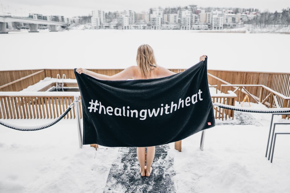 Harvia SAC80400 Towel #healingwithheat 90x170cm Black