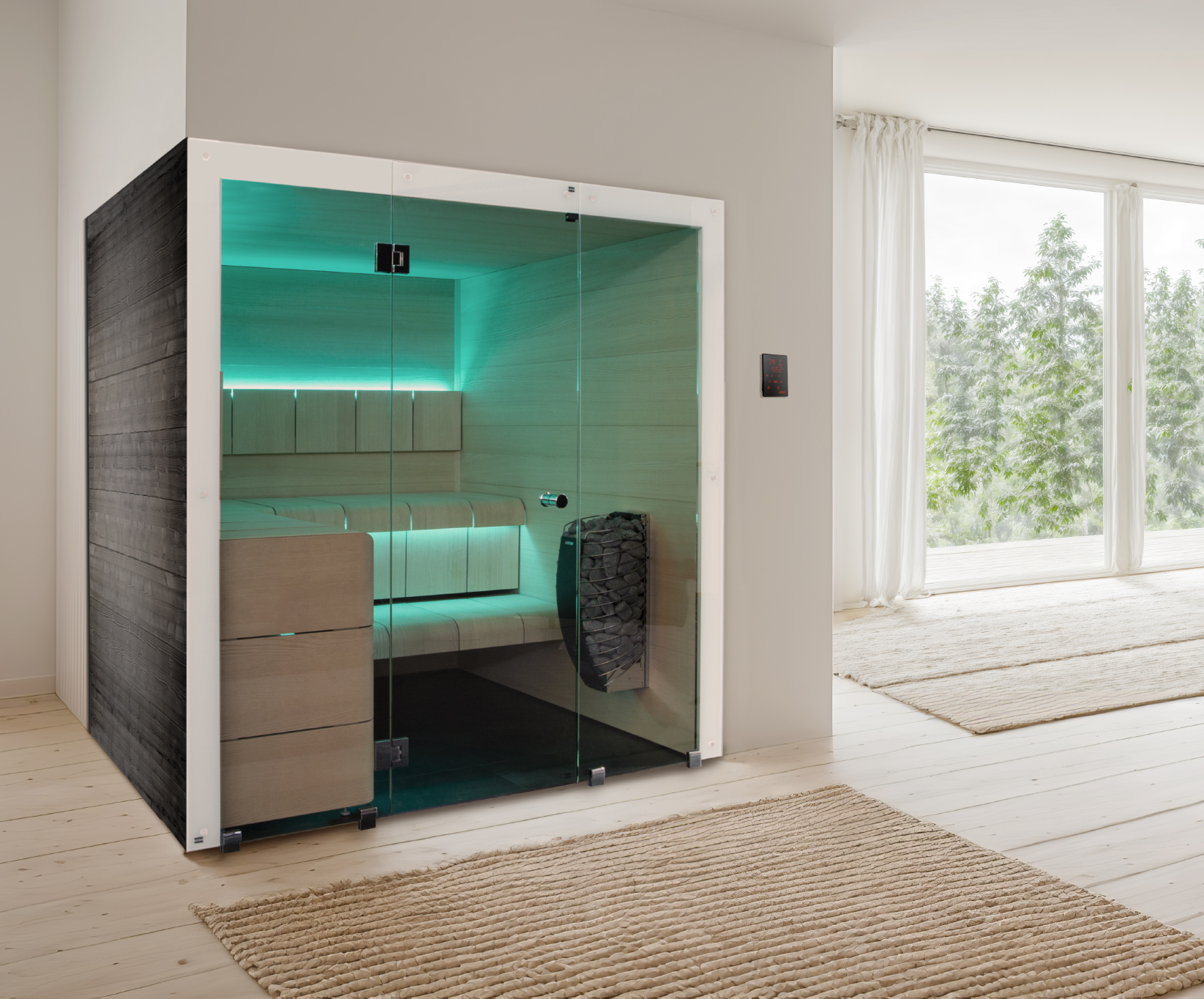 ThermaSol Ventura - Black Stained Spruce, 2-6 Person, Indoor Sauna