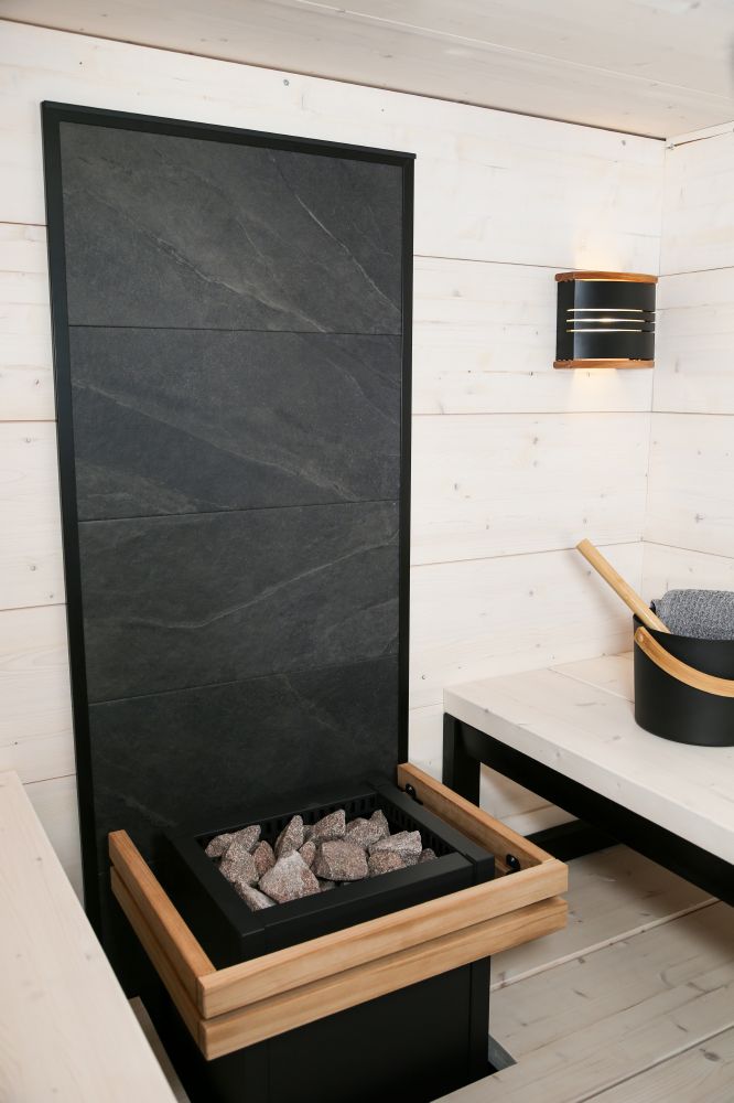 Harvia SACSW001M Stone Wall 2123 x 634mm Black Frames