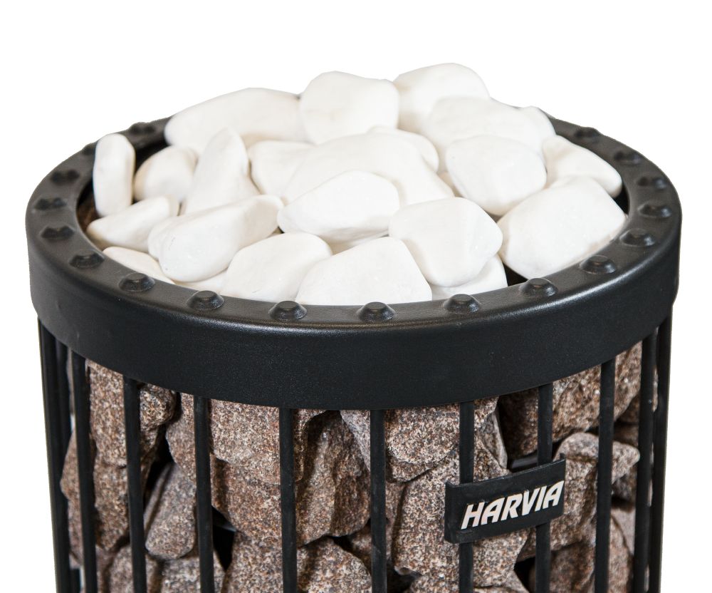 Harvia AC4000 White Decorative Sauna Stones | 5-10cm | 10kg per Box