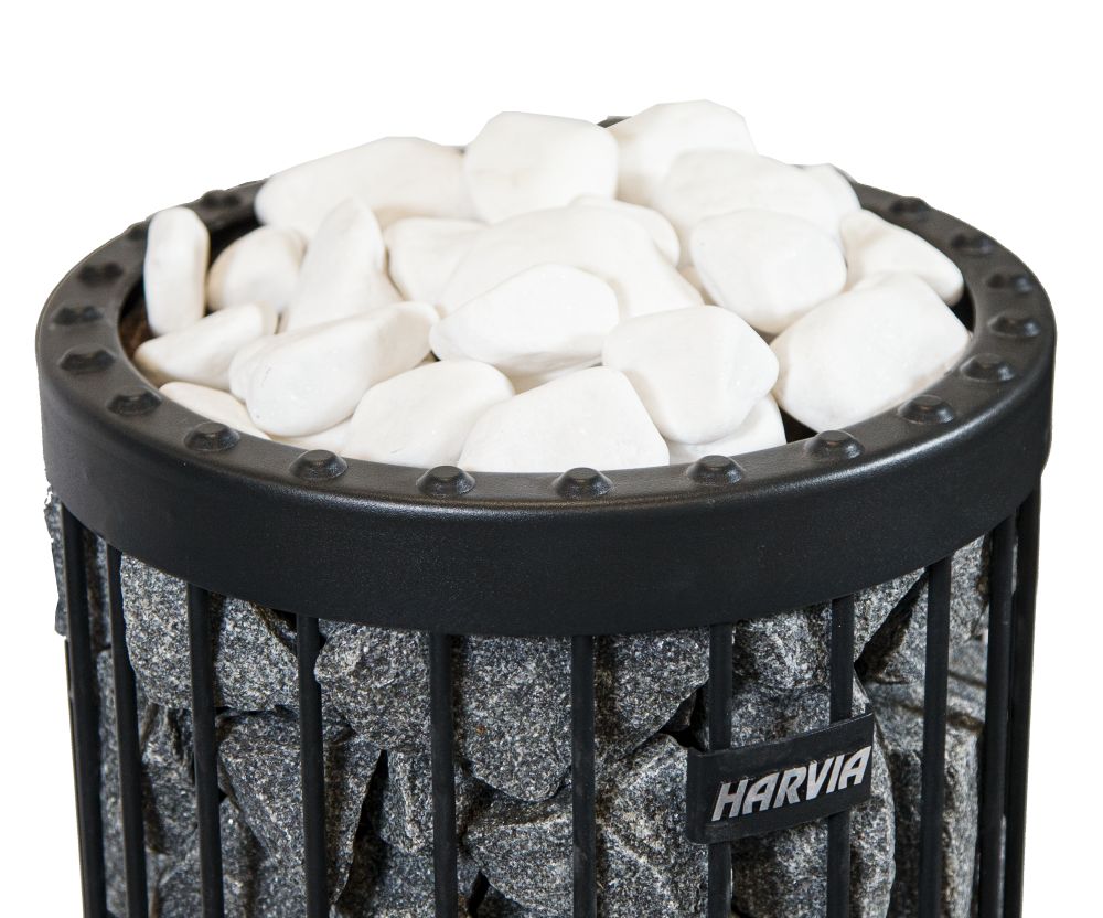 Harvia AC4000 White Decorative Sauna Stones | 5-10cm | 10kg per Box