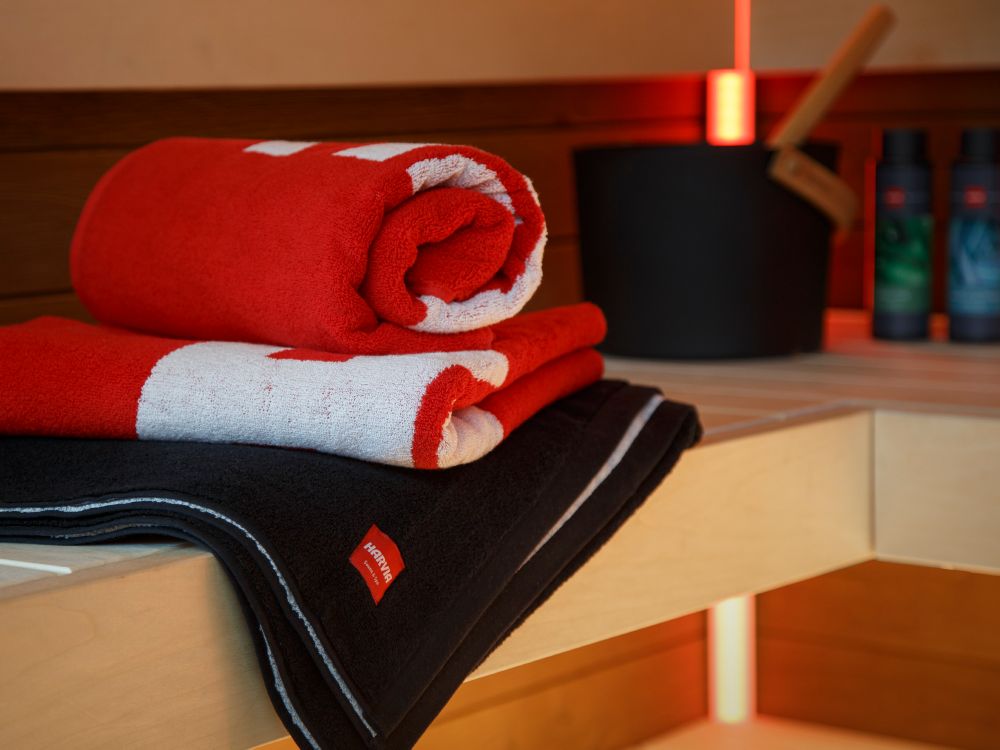 Harvia SAC80400 Towel #healingwithheat 90x170cm Black