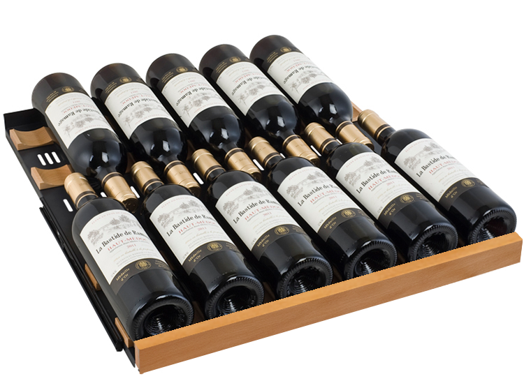 Allavino Reserva Series 154 Bottle Dual Zone Built-in Wine Refrigerator with Black Glass Door - Right Hinge
