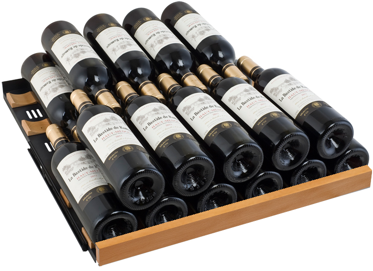Allavino Reserva Series 154 Bottle Dual Zone Built-in Wine Refrigerator with Black Glass Door - Right Hinge