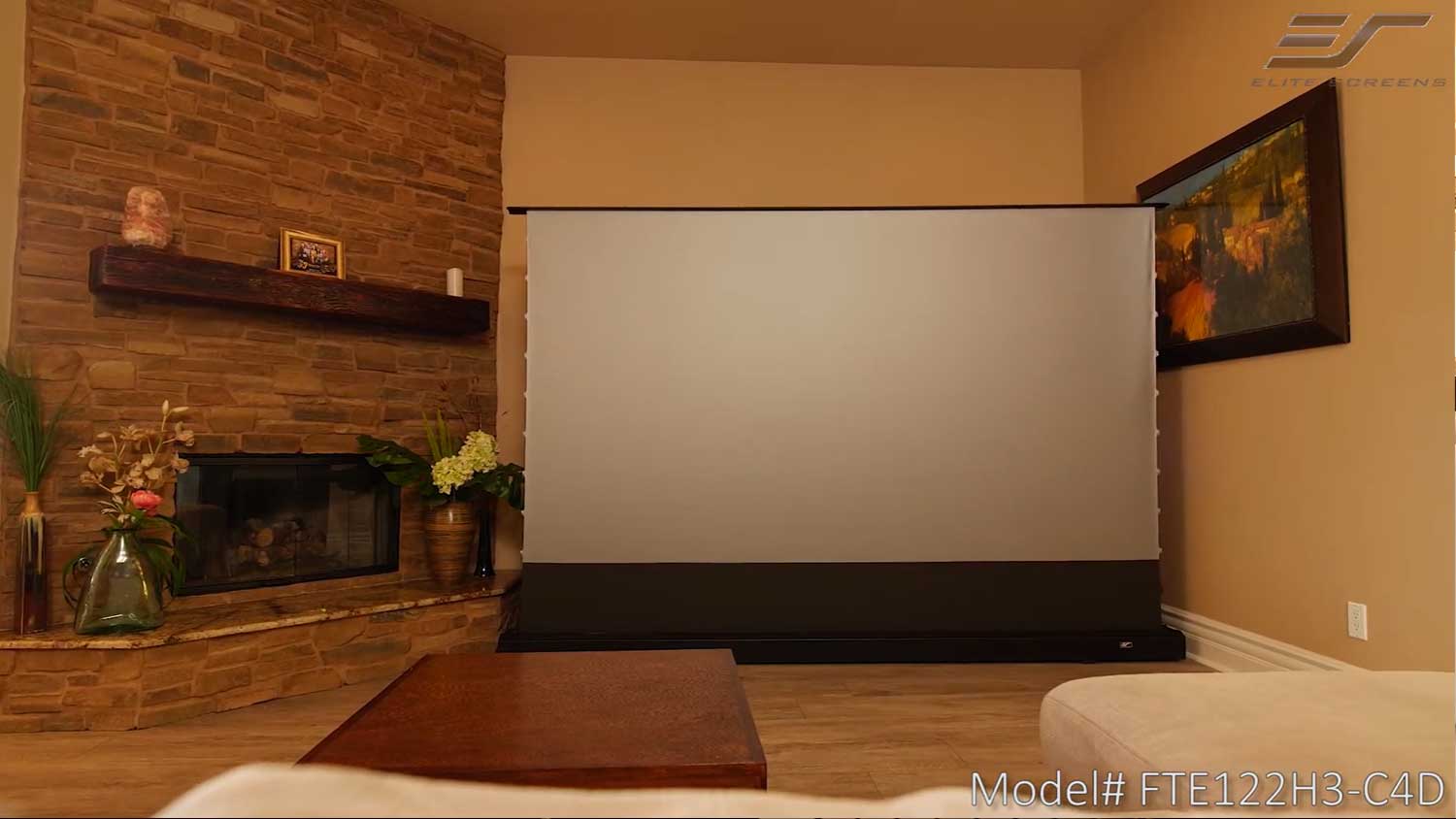 Elite Screens Kestrel Tab-Tension 3 CineGrey 4D Series
