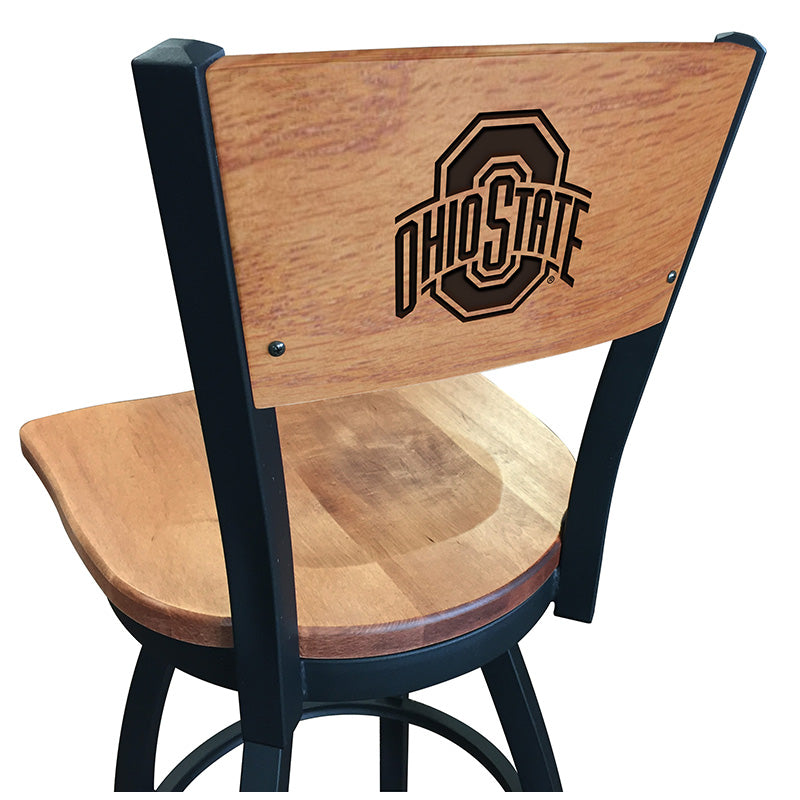 Holland Bar Stool L038 Logo Voltaire 2 Wood Back Swivel Bar Stool