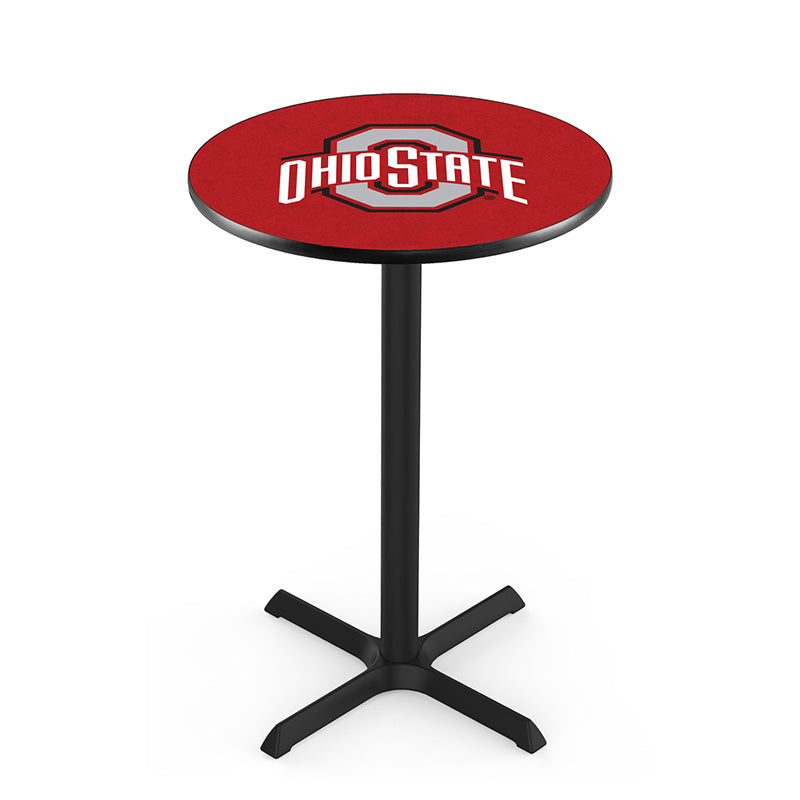 Holland Bar Stool L211 Logo Black Wrinkle X Base Table