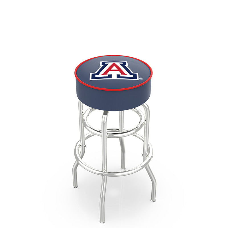 Holland Bar Stool L7C1 Logo Retro Double Ring Chrome Swivel Stool