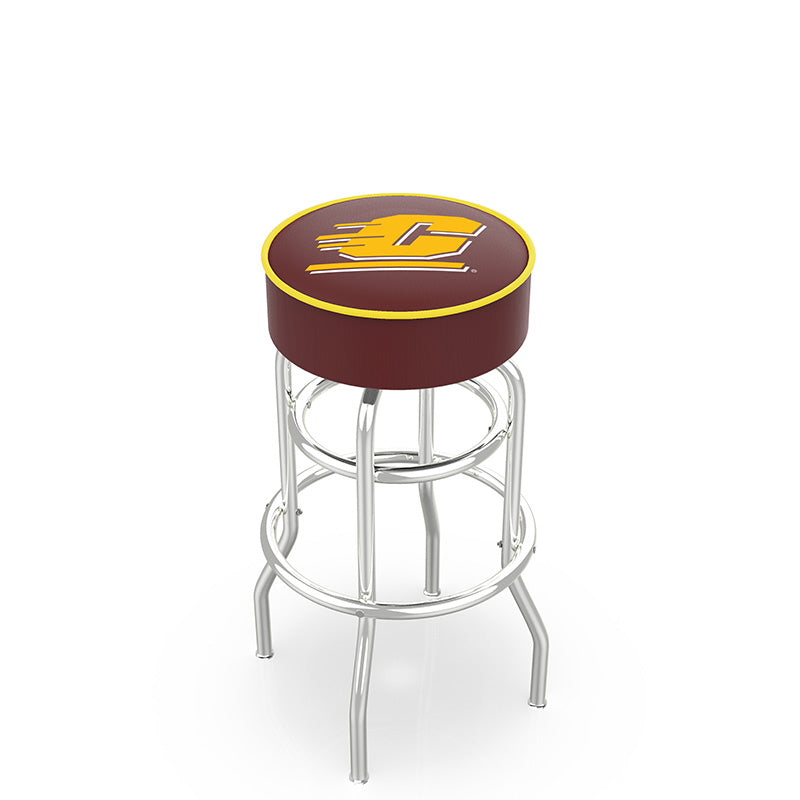 Holland Bar Stool L7C1 Logo Retro Double Ring Chrome Swivel Stool