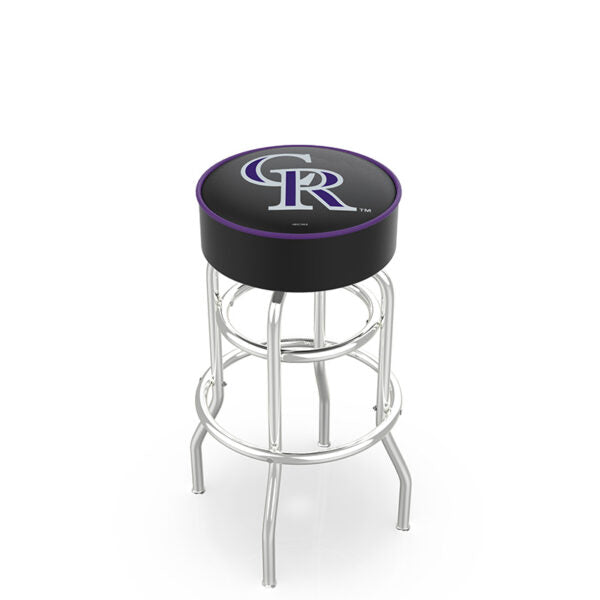 Holland Bar Stool L7C1 Logo Retro Double Ring Chrome Swivel Stool