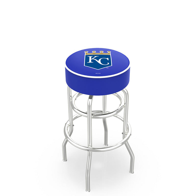 Holland Bar Stool L7C1 Logo Retro Double Ring Chrome Swivel Stool