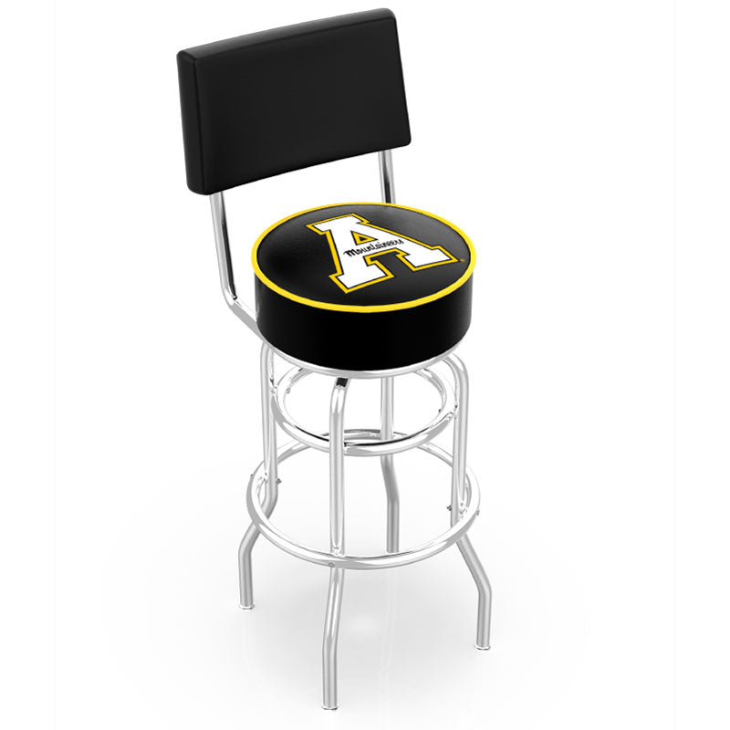 Holland Bar Stool L7C4 Logo Retro Double Ring Chrome Swivel Stool