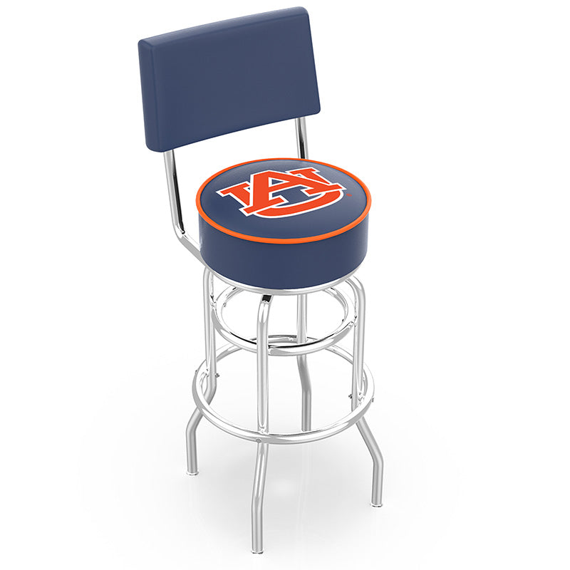 Holland Bar Stool L7C4 Logo Retro Double Ring Chrome Swivel Stool
