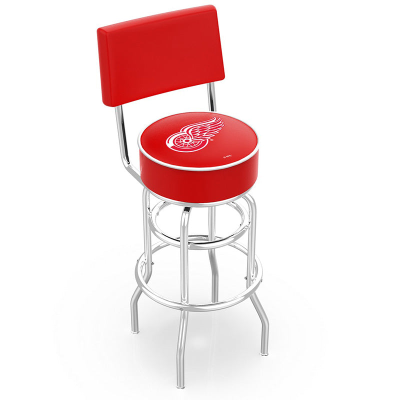 Holland Bar Stool L7C4 Logo Retro Double Ring Chrome Swivel Stool