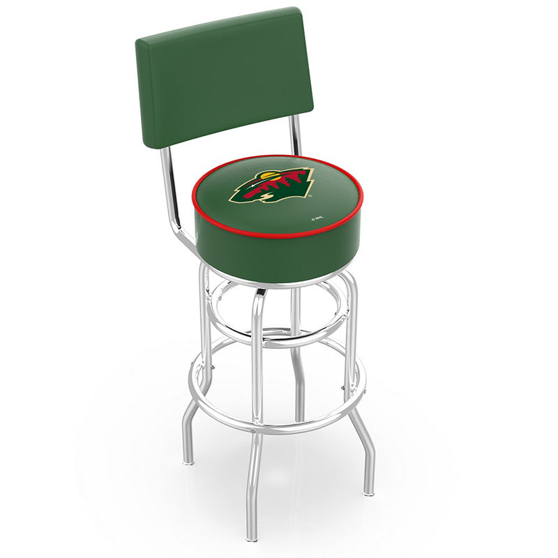 Holland Bar Stool L7C4 Logo Retro Double Ring Chrome Swivel Stool