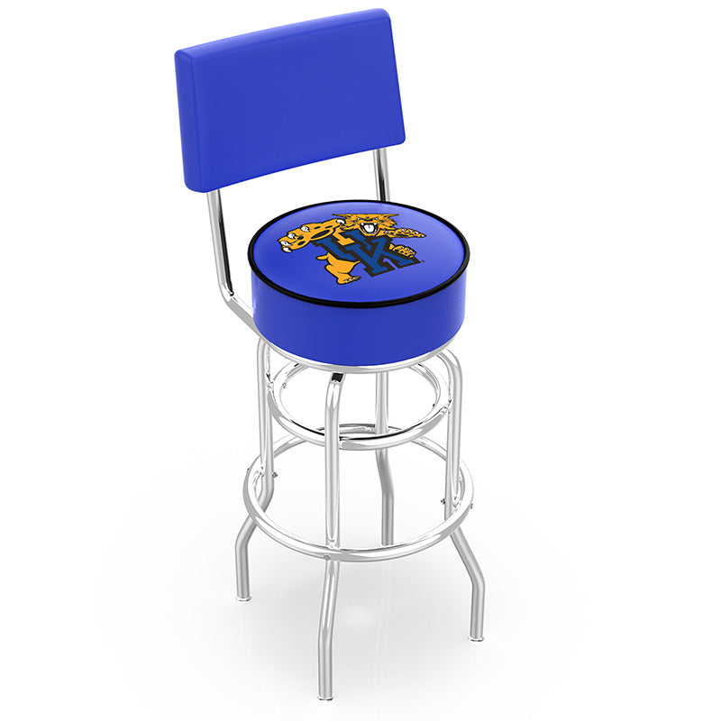 Holland Bar Stool L7C4 Logo Retro Double Ring Chrome Swivel Stool