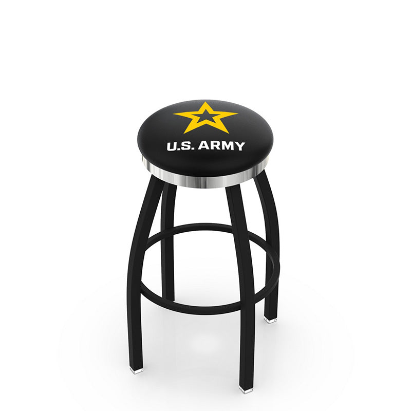 Holland Bar Stool L8B2C Logo Contemporary Backless Swivel Stool with Chrome Ring