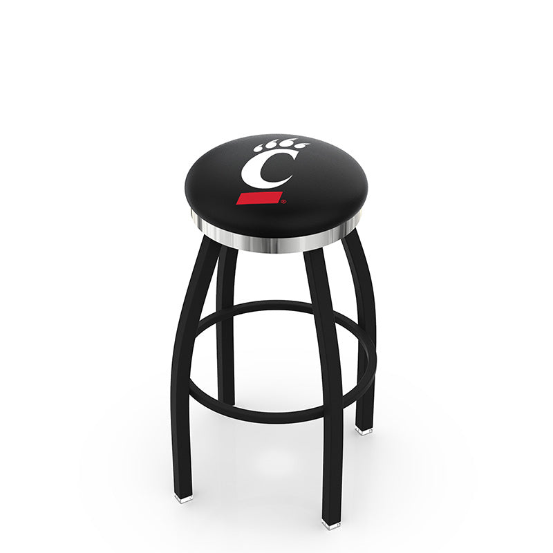 Holland Bar Stool L8B2C Logo Contemporary Backless Swivel Stool with Chrome Ring