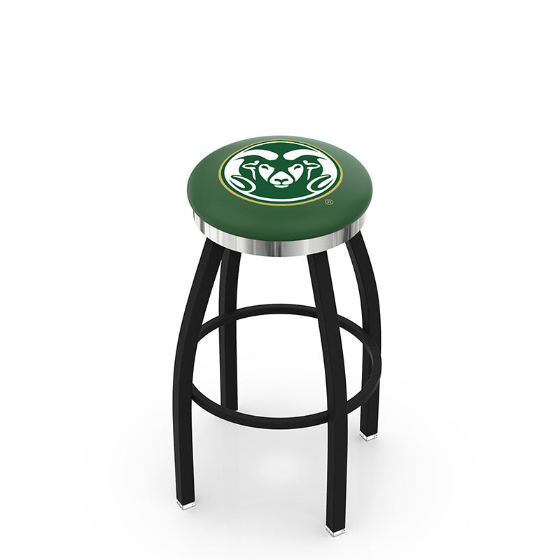 Holland Bar Stool L8B2C Logo Contemporary Backless Swivel Stool with Chrome Ring