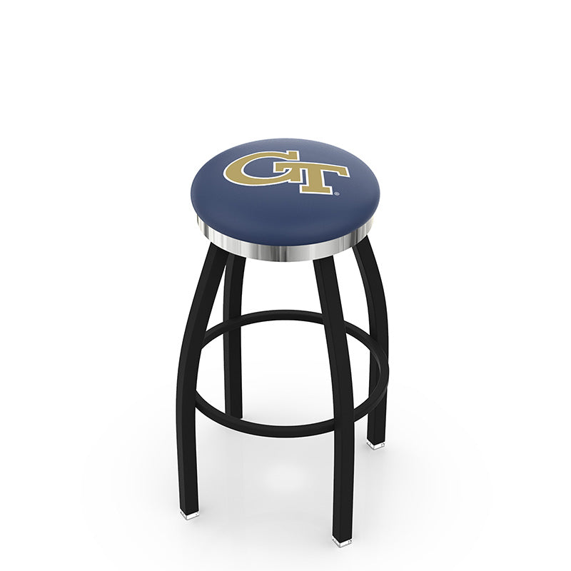 Holland Bar Stool L8B2C Logo Contemporary Backless Swivel Stool with Chrome Ring