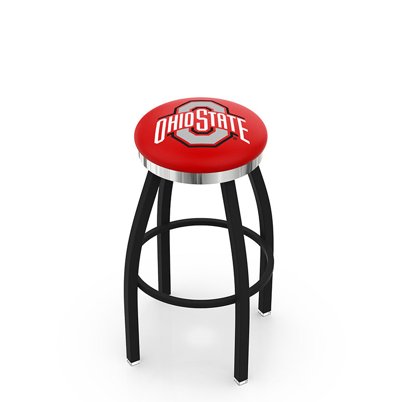 Holland Bar Stool L8B2C Logo Contemporary Backless Swivel Stool with Chrome Ring
