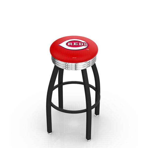Holland Bar Stool L8B3C Logo Contemporary Backless Swivel Stool with Ribbed Chrome Ring