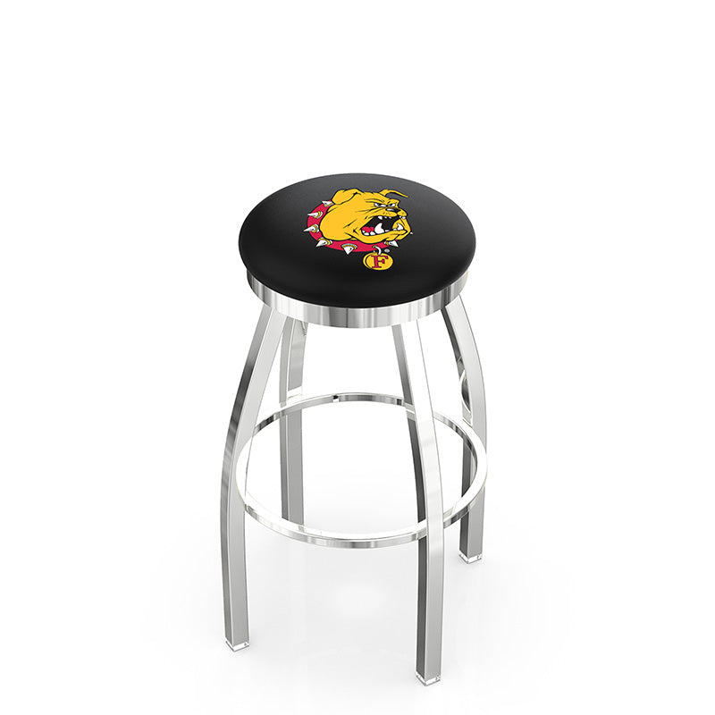 Holland Bar Stool L8C2C Logo Contemporary Chrome Backless Swivel Stool