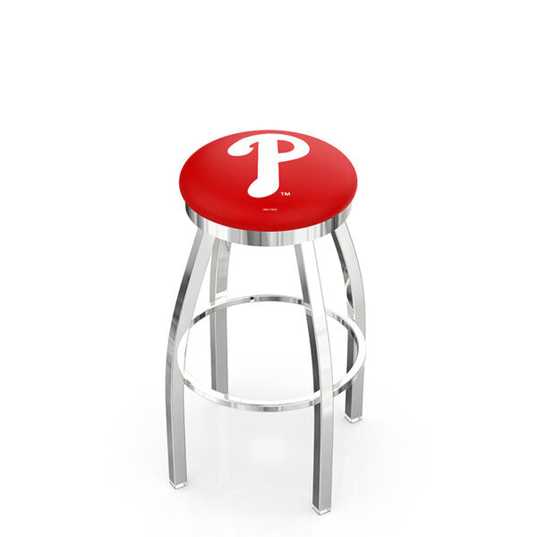 Holland Bar Stool L8C2C Logo Contemporary Chrome Backless Swivel Stool