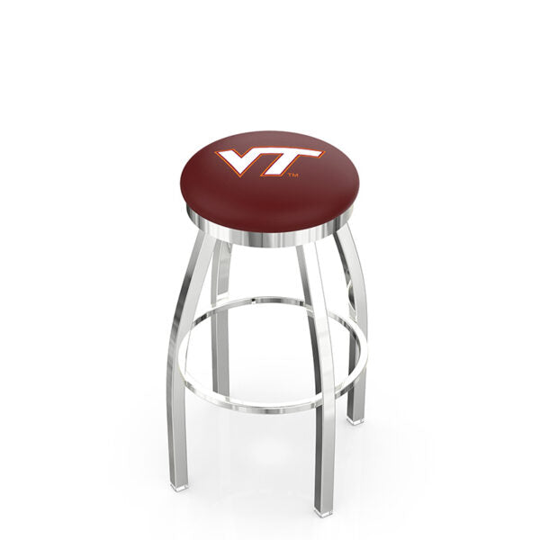 Holland Bar Stool L8C2C Logo Contemporary Chrome Backless Swivel Stool
