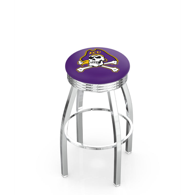Holland Bar Stool L8C3C Logo Contemporary Chrome Backless Swivel Stool