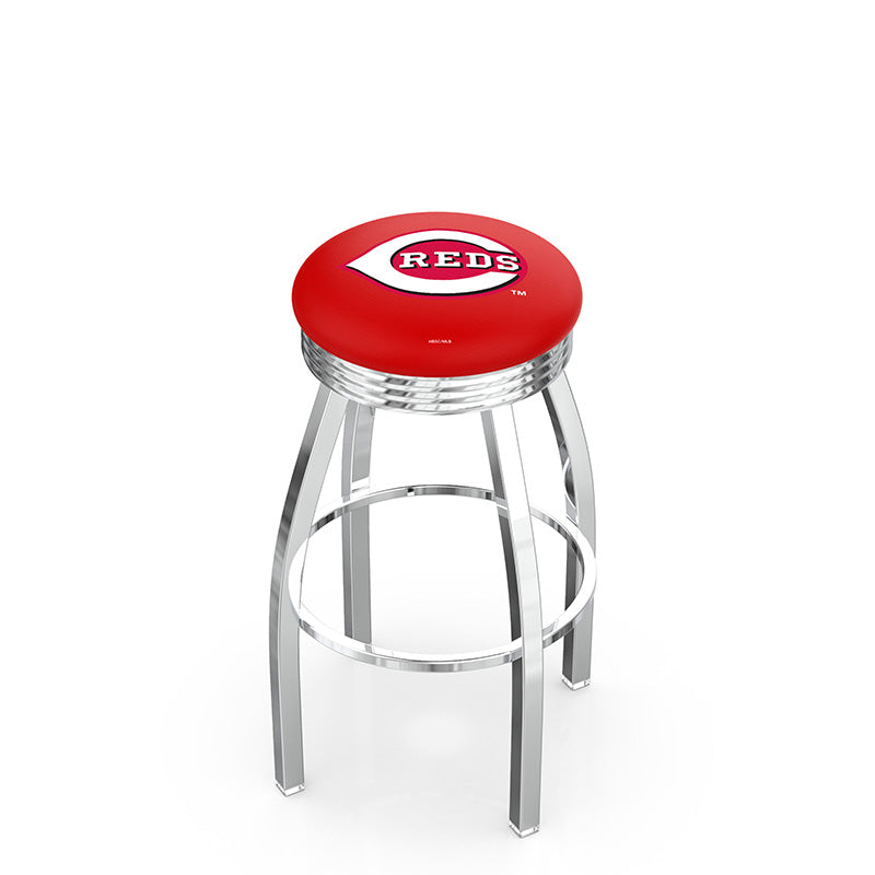 Holland Bar Stool L8C3C Logo Contemporary Chrome Backless Swivel Stool