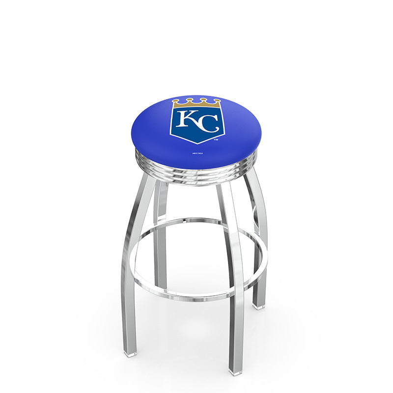 Holland Bar Stool L8C3C Logo Contemporary Chrome Backless Swivel Stool